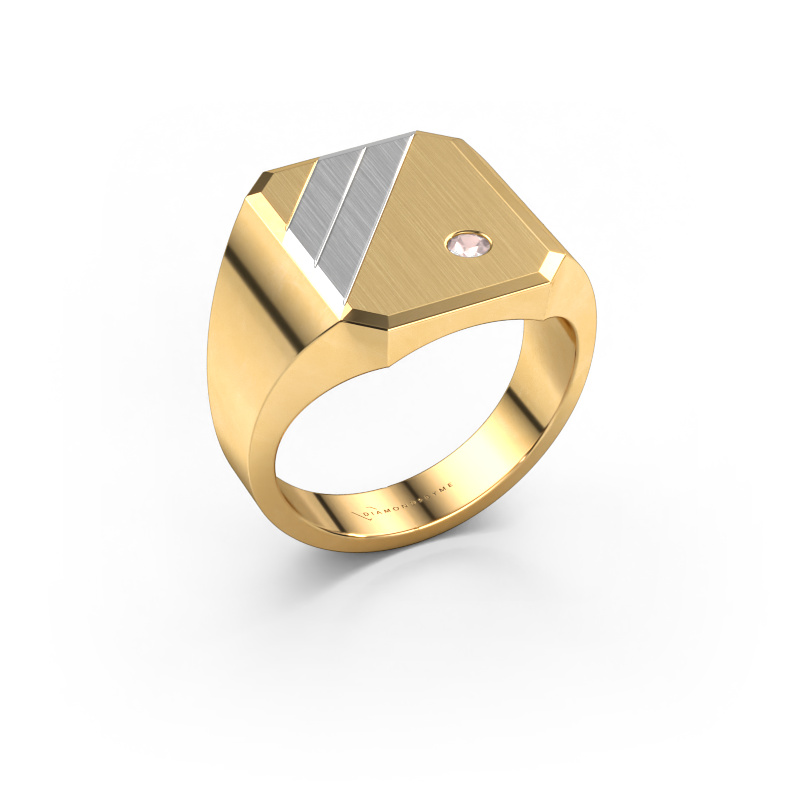 Bild von Siegelring Patrick 4 585 Gold Morganit Champagner 2.5 mm