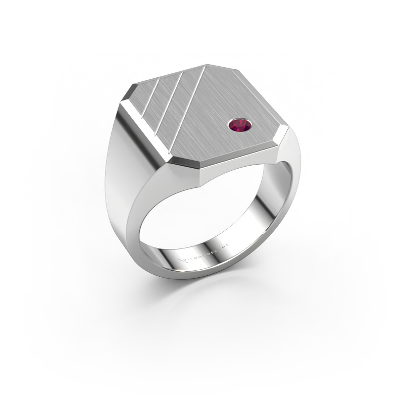 Bild von Siegelring Patrick 5 950 Platin Rhodolit 2.5 mm