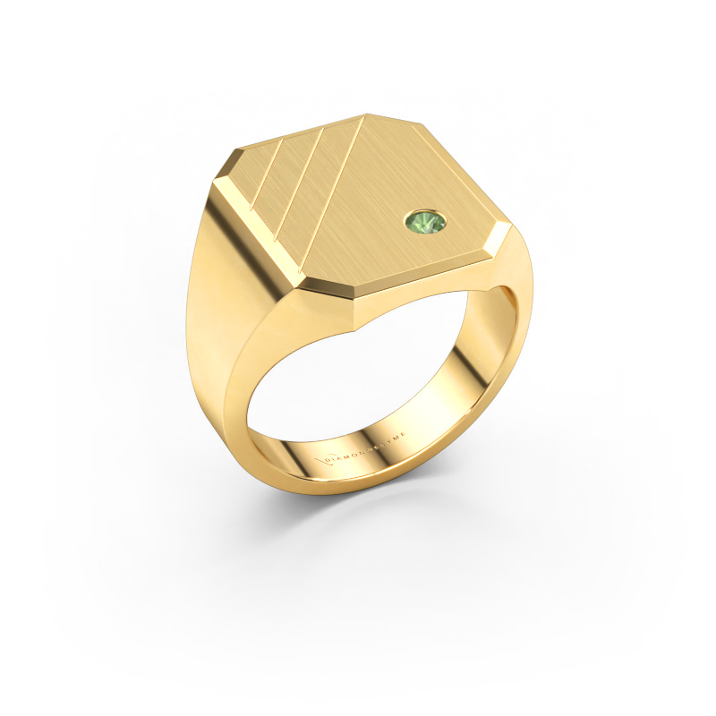 Bild von Siegelring Patrick 5 585 Gold Turmalin grün 2.5 mm