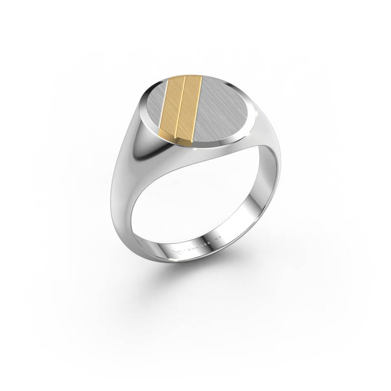 Image of Signet ring Timo 3 585 white gold