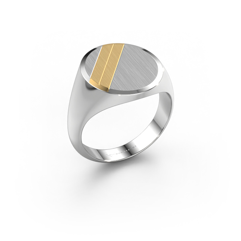 Image of Signet ring Timo 5 585 white gold