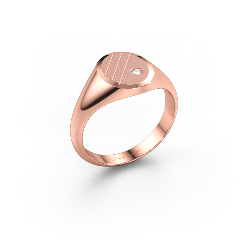 Bild av Lillfingerring Wesley 1 585 roséguld Champagnefärgad morganit 2 mm