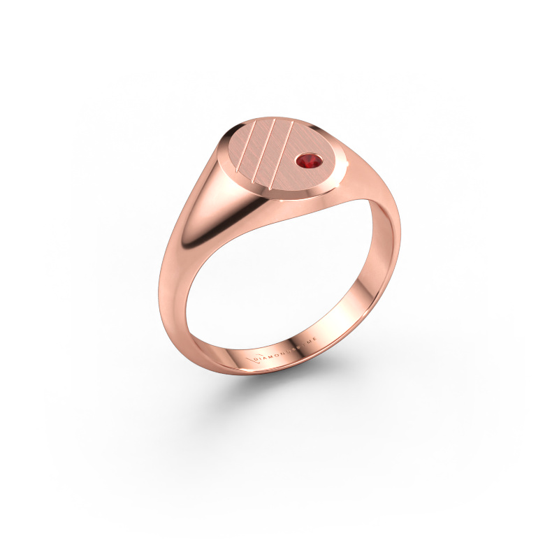 Bild von Pinky Ring Wesley 1 585 Roségold Rubin 2 mm