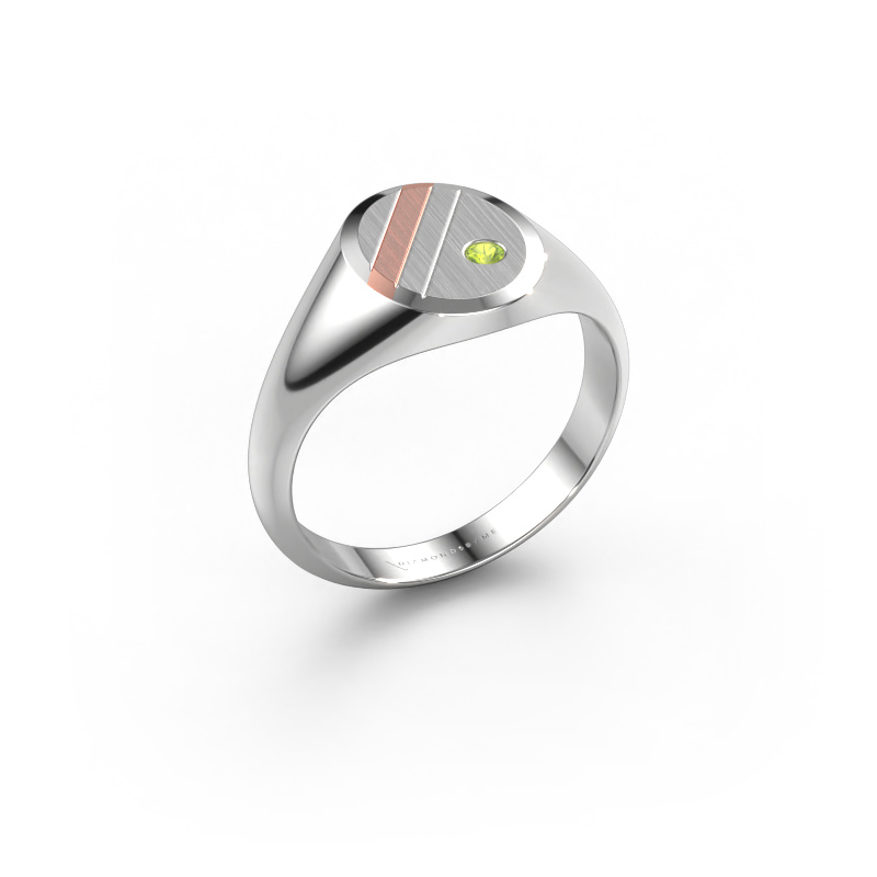 Bild von Pinky Ring Wesley 1 585 Weißgold Peridot 2 mm