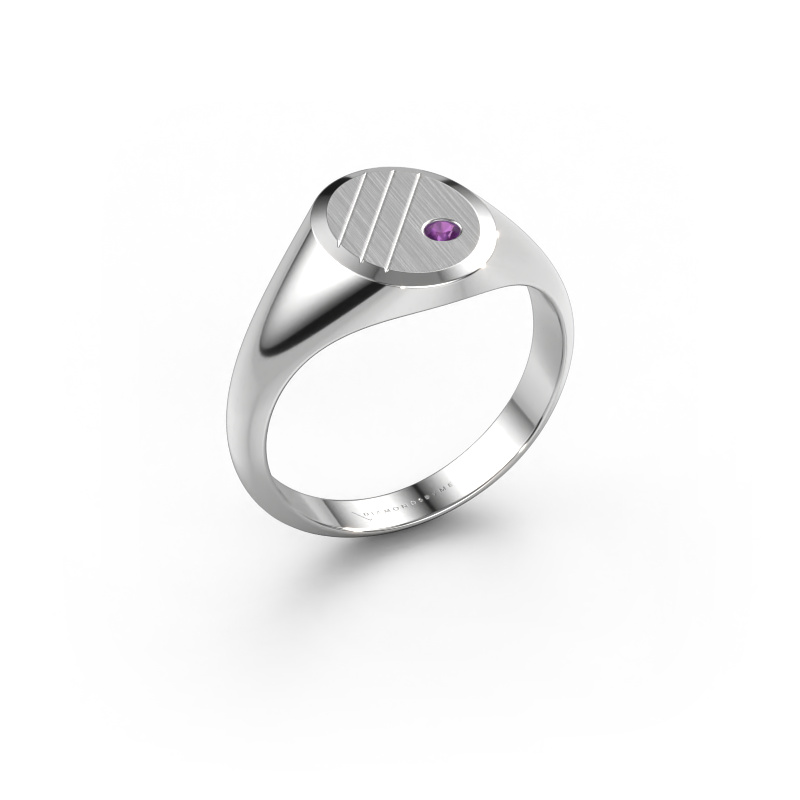 Image of Pinky ring Wesley 1 950 platinum Amethyst 2 mm