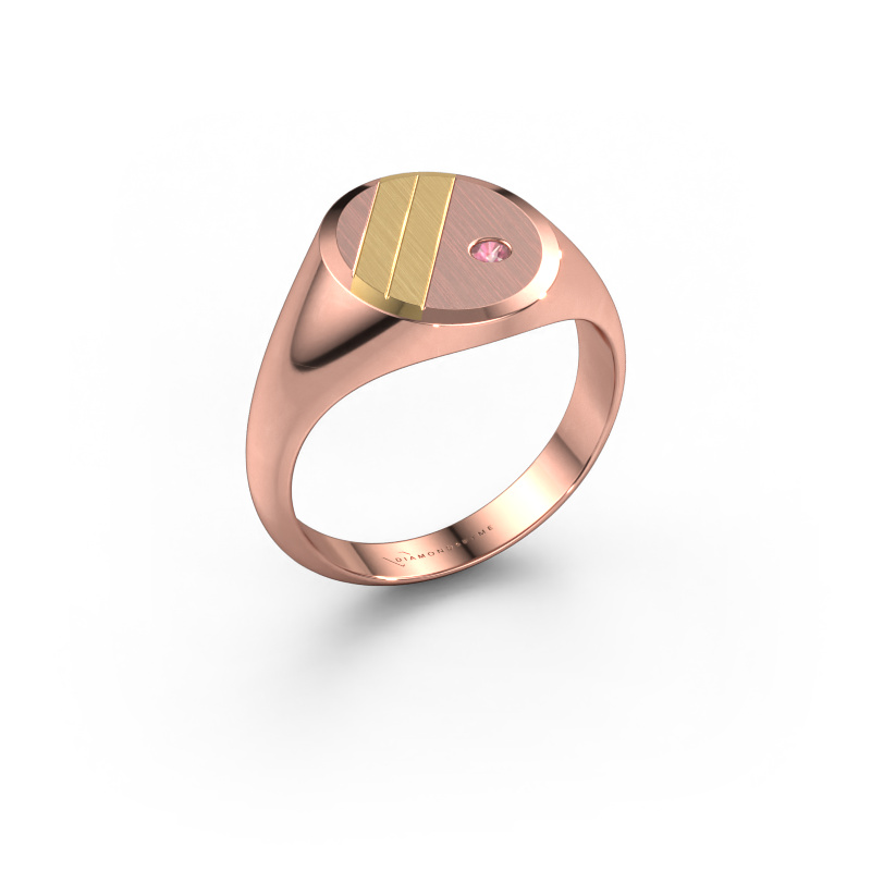 Bild von Siegelring Wesley 2 585 Roségold Turmalin rosa 2 mm