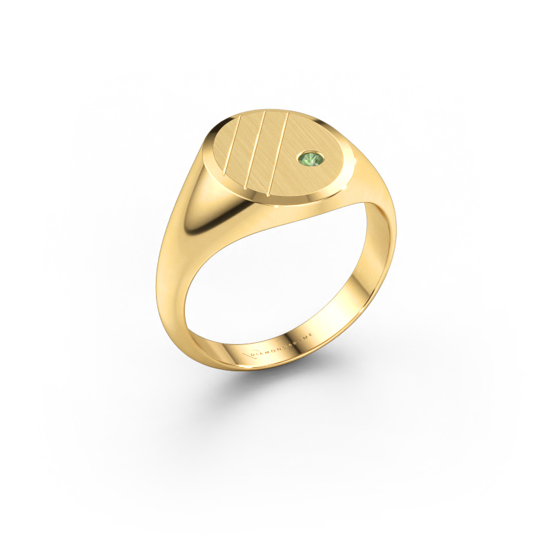 Bild von Siegelring Wesley 2 585 Gold Turmalin grün 2 mm