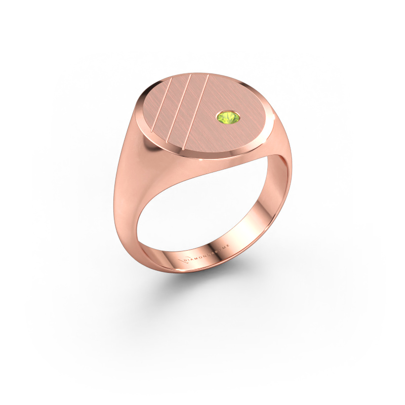 Bild von Siegelring Wesley 5 585 Roségold Peridot 2.5 mm