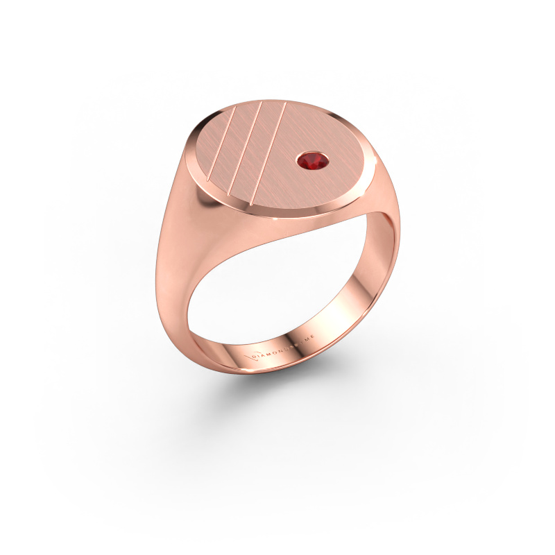 Bild von Siegelring Wesley 5 585 Roségold Rubin 2.5 mm