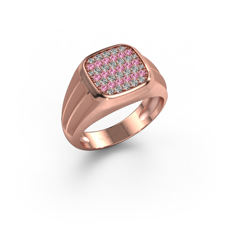 Bild von Pinky Ring Robbert 585 Roségold Pink Saphir 1.4 mm