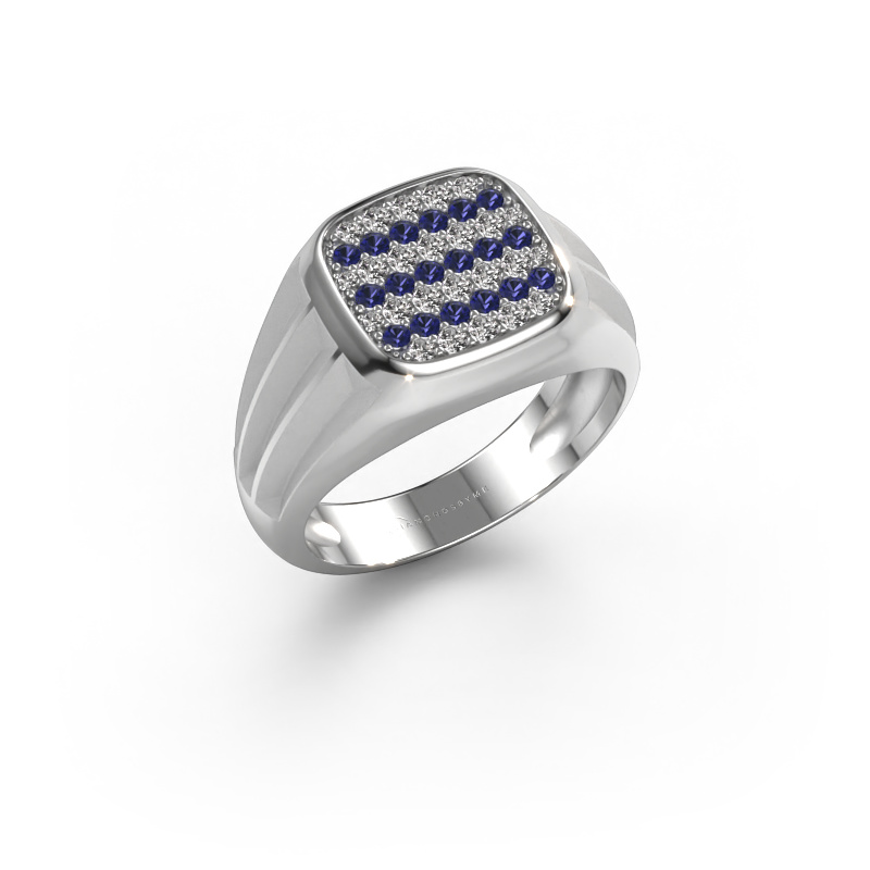 Image of Pinky ring Robbert 950 platinum Sapphire 1.4 mm