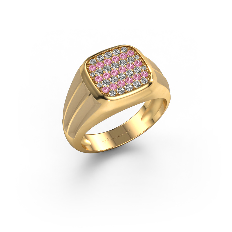 Image of Pinky ring Robbert 585 gold Pink sapphire 1.4 mm