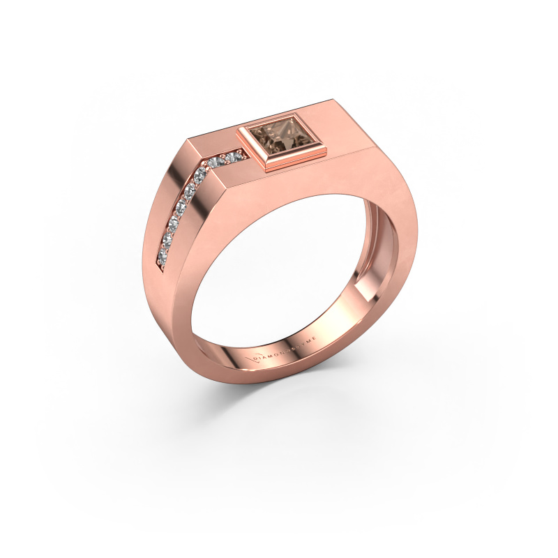 Image of Men's ring Robertus 1 585 rose gold Brown diamond 0.496 crt