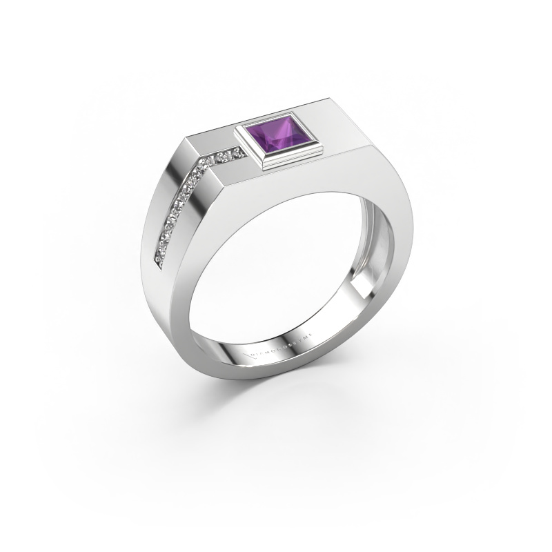 Image of Men's ring Robertus 1 950 platinum Amethyst 4 mm