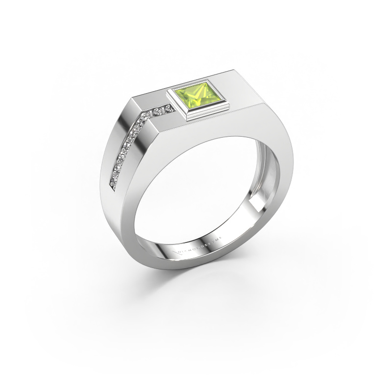Image of Men's ring Robertus 1 950 platinum Peridot 4 mm