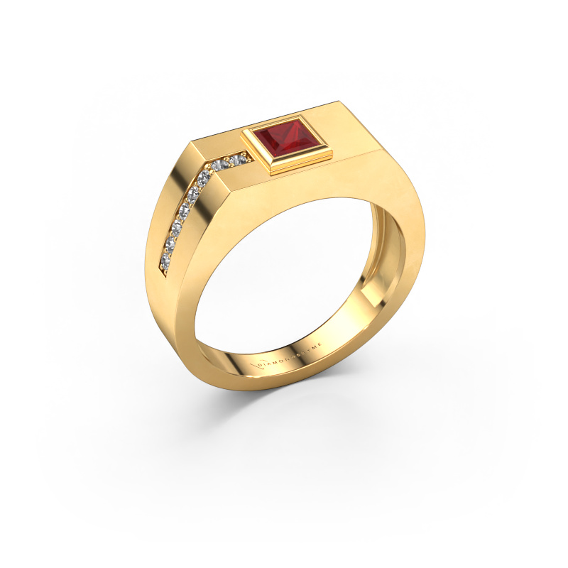 Image de Bague pour homme Robertus 1 585 or jaune Rubis 4 mm