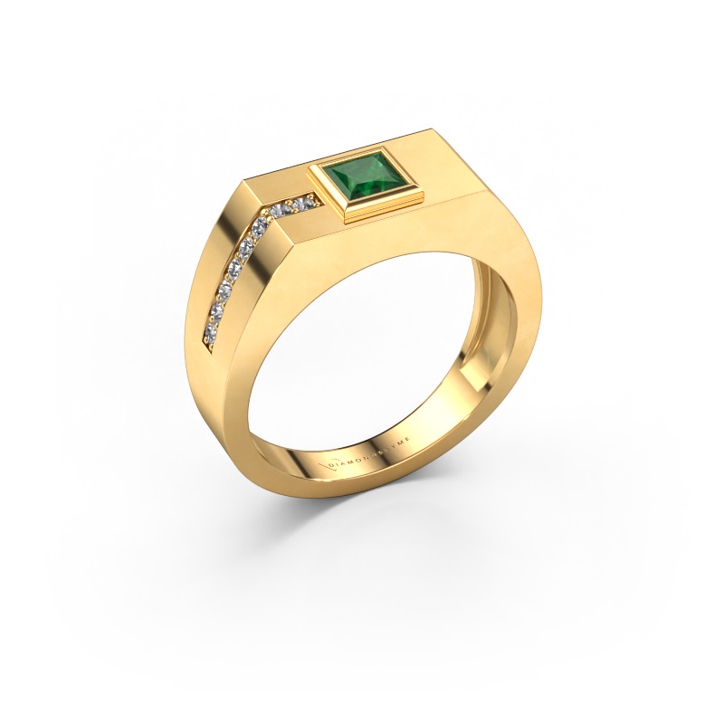 Image of Men's ring Robertus 1 585 gold Emerald 4 mm