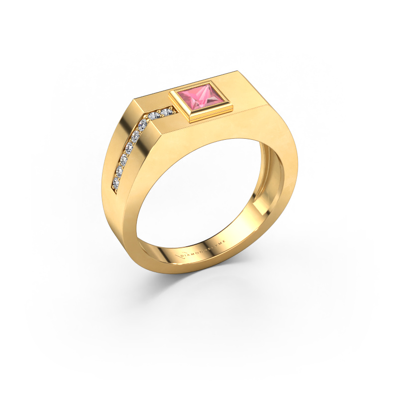 Image of Men's ring Robertus 1 585 gold Tourmaline pink 4 mm