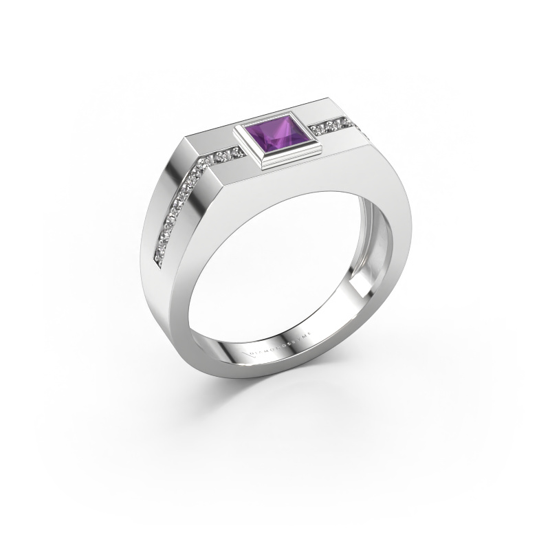 Image of Men's ring Robertus 2 950 platinum Amethyst 4 mm