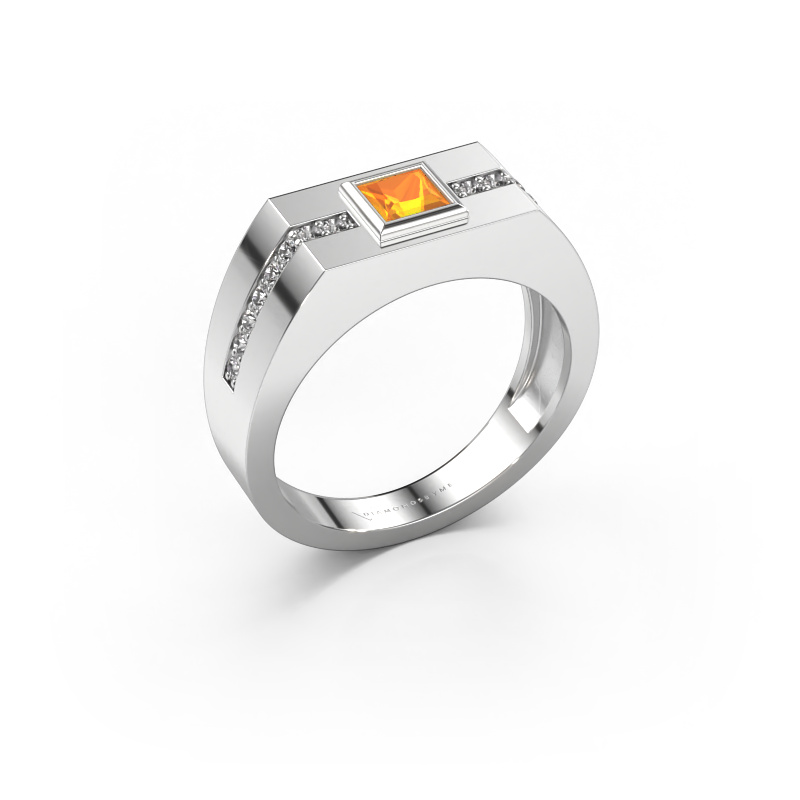 Afbeelding van Heren ring Robertus 2 585 witgoud Citrien 4 mm