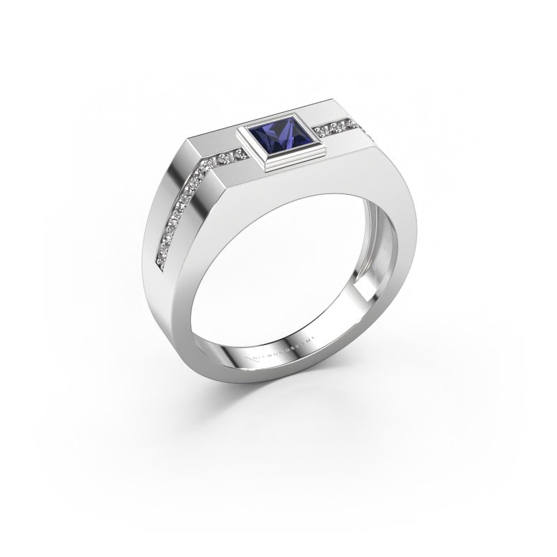 Image of Men's ring Robertus 2 585 white gold Sapphire 4 mm