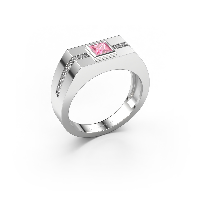 Image of Men's ring Robertus 2 950 platinum Pink sapphire 4 mm