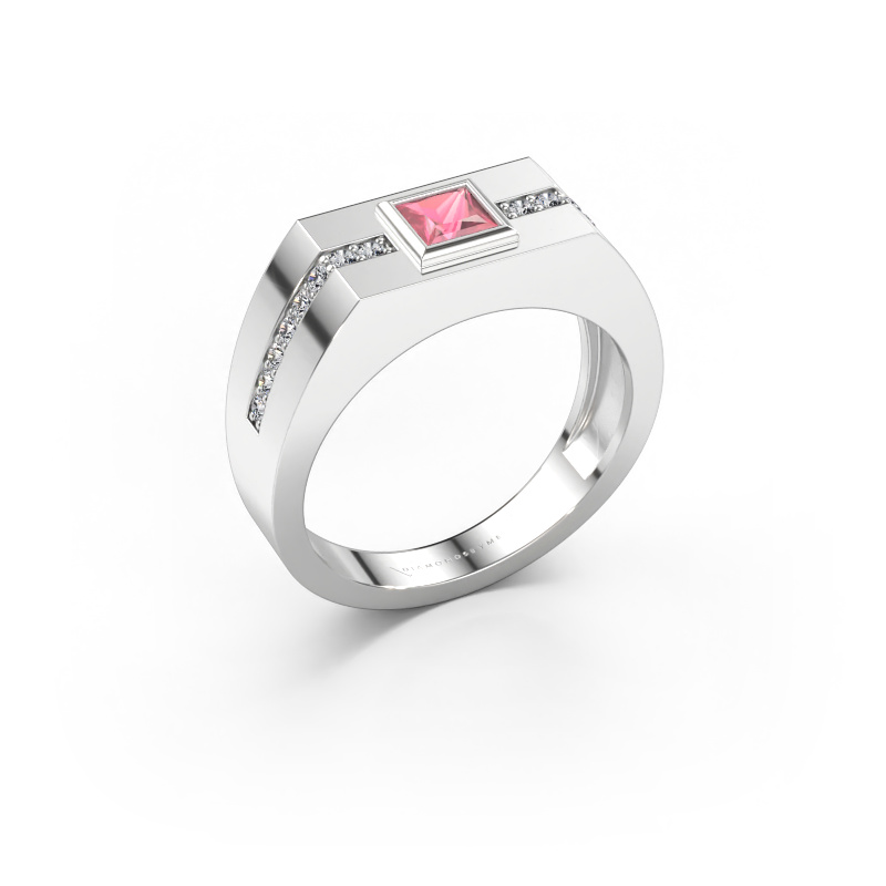 Bild av Herrring Robertus 2 950 platina Rosa turmalin 4 mm