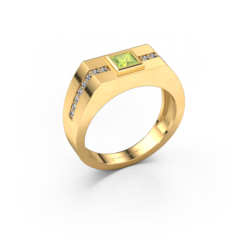 Bild von Herrenring Robertus 2 585 Gold Peridot 4 mm