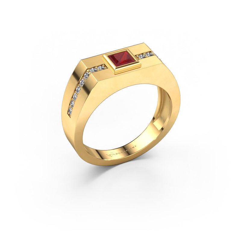 Image of Men's ring Robertus 2 585 gold Ruby 4 mm