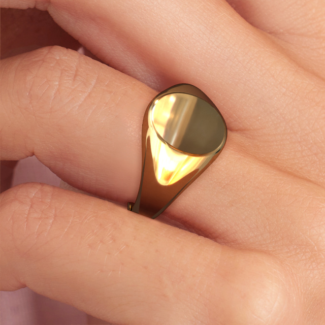 Image of Signet ring Rochelle 2 585 gold