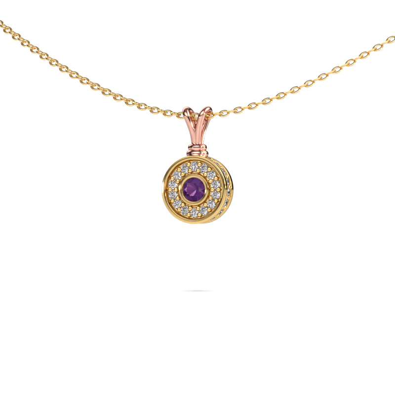 Bild von Anhänger Roos 585 Roségold Amethyst 3 mm