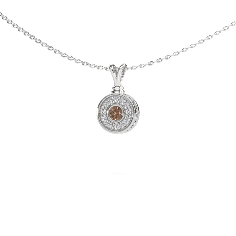 Imagen de Colgante Roos 585 oro blanco Diamante marrón 0.301 crt