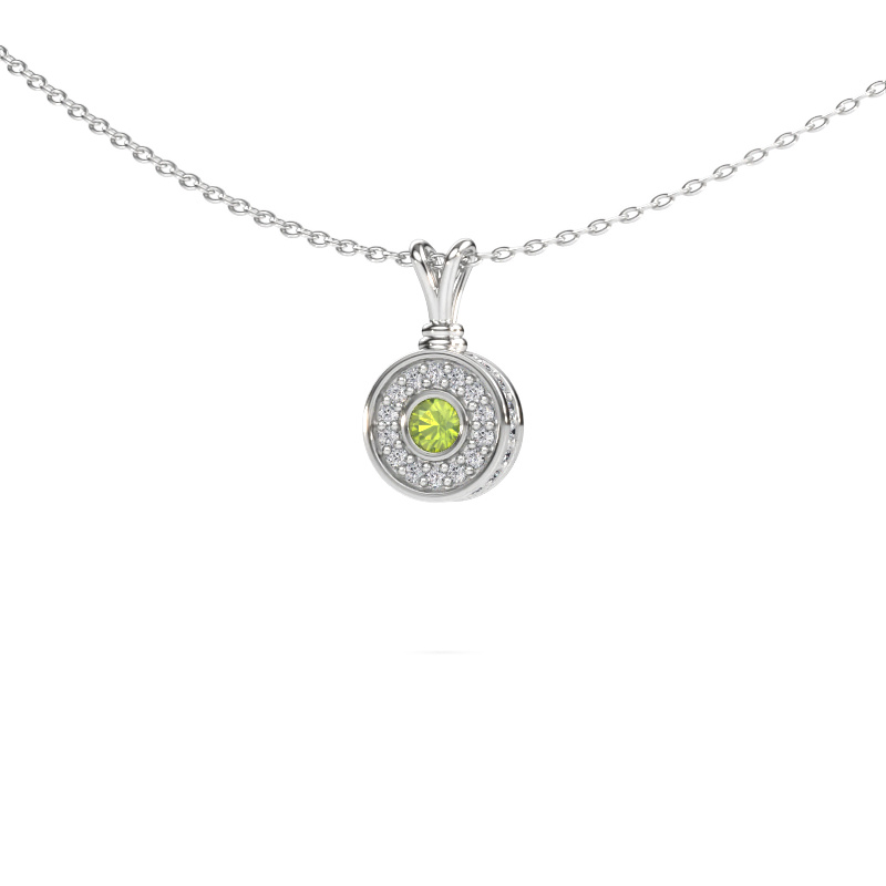 Immagine di Ciondolo Roos 585 oro bianco Peridoto 3 mm