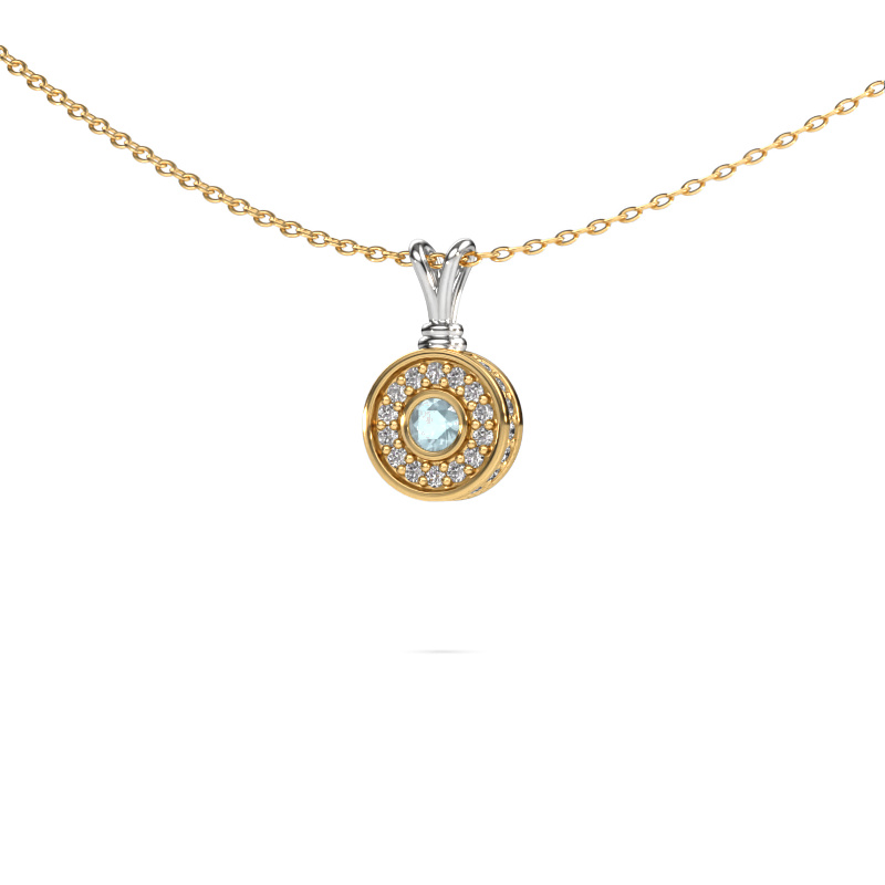 Bild von Anhänger Roos 585 Weißgold Aquamarin 3 mm