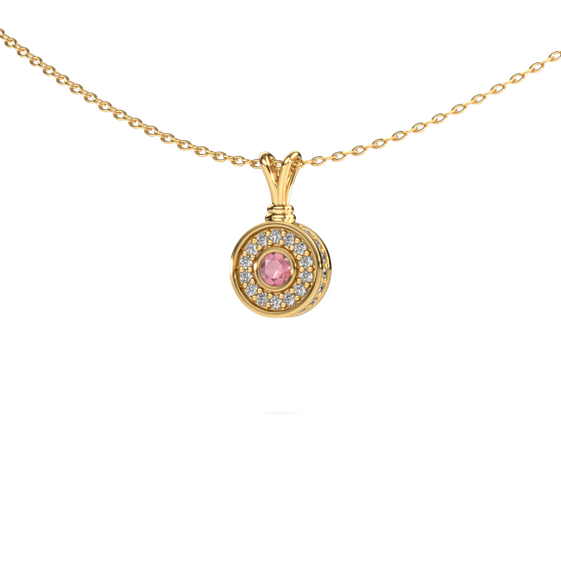 Bild von Anhänger Roos 585 Gold Turmalin rosa 3 mm