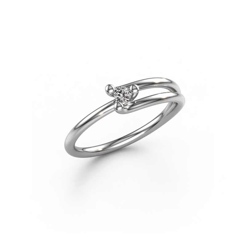 Image of Ring Roosmarijn 950 platinum Diamond 0.08 crt