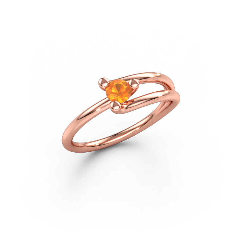 Bild av Ring Roosmarijn 585 roséguld Citrin 3.7 mm