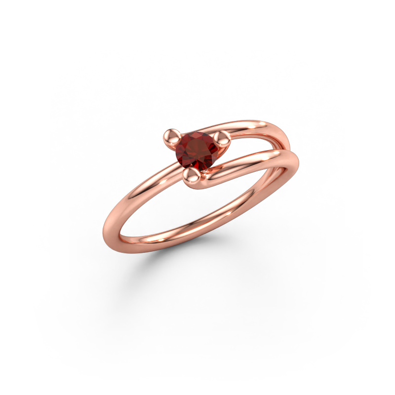 Bild av Ring Roosmarijn 585 roséguld Granat 3.7 mm