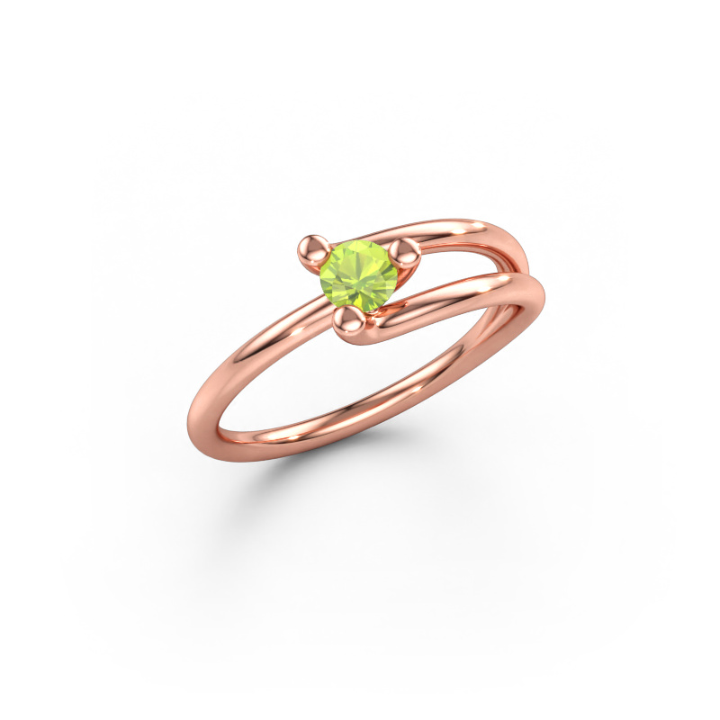 Immagine di Anello Roosmarijn 585 oro rosa Peridoto 3.7 mm