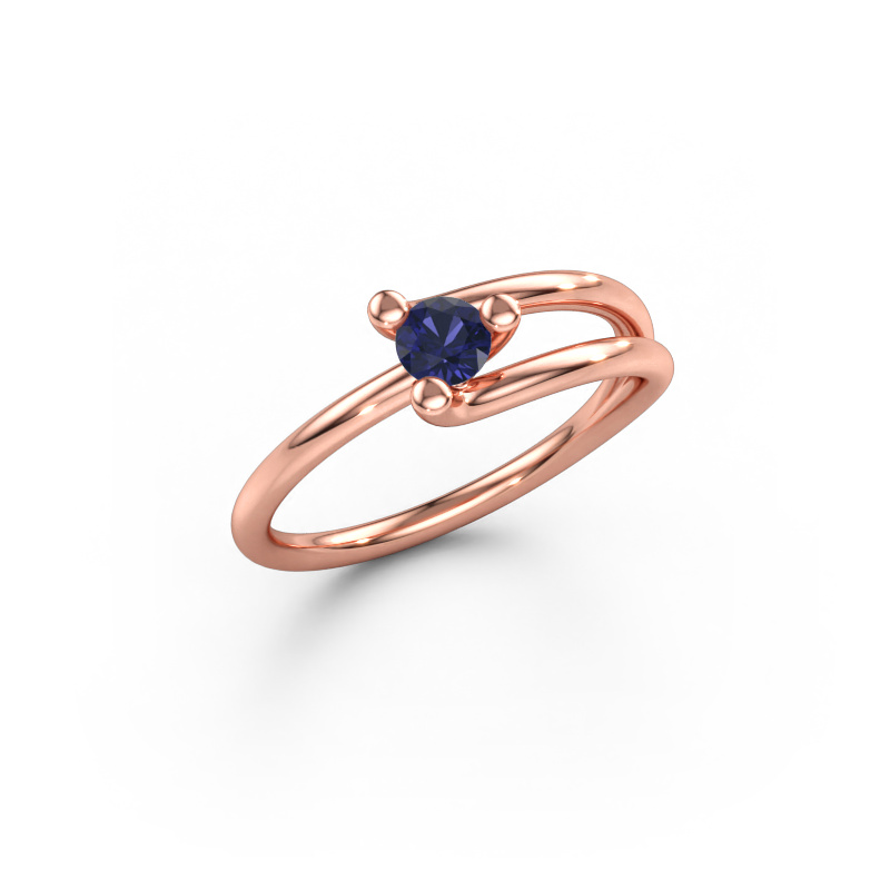 Bild av Ring Roosmarijn 585 roséguld Safir 3.7 mm
