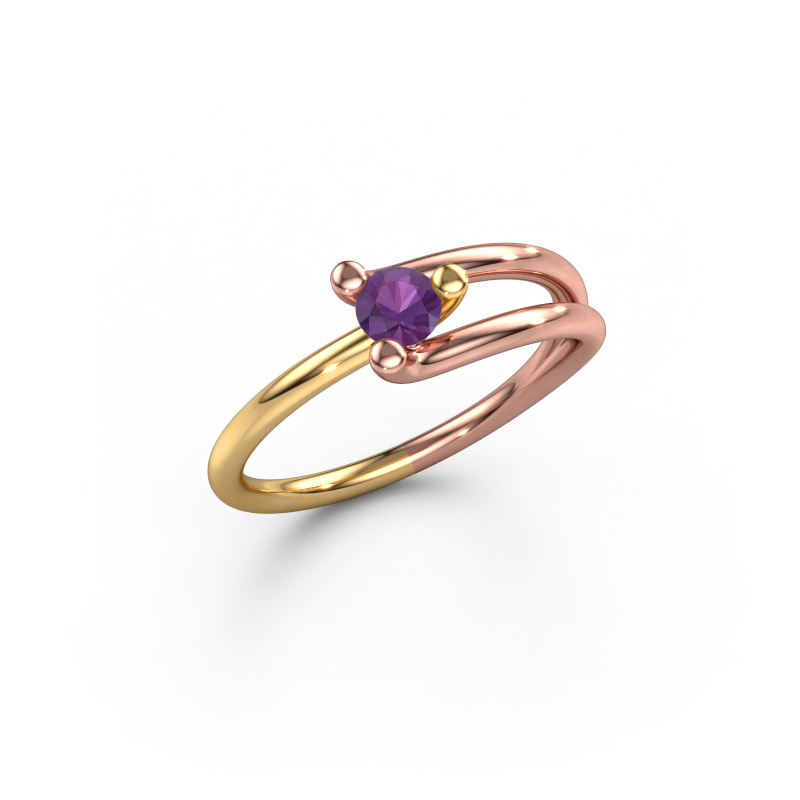 Image of Ring Roosmarijn 585 rose gold Amethyst 3.7 mm