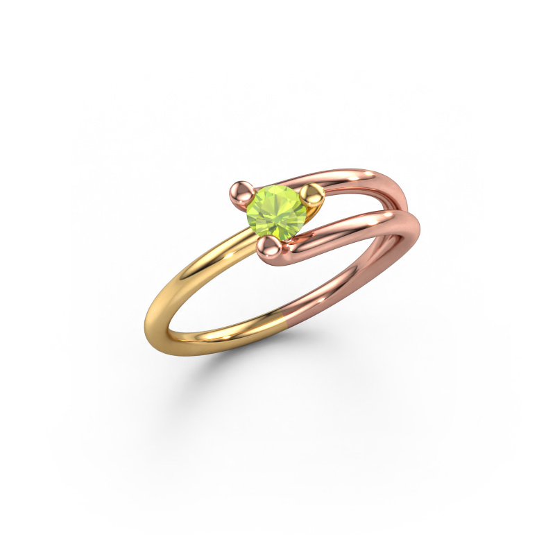 Image of Ring Roosmarijn 585 rose gold Peridot 3.7 mm