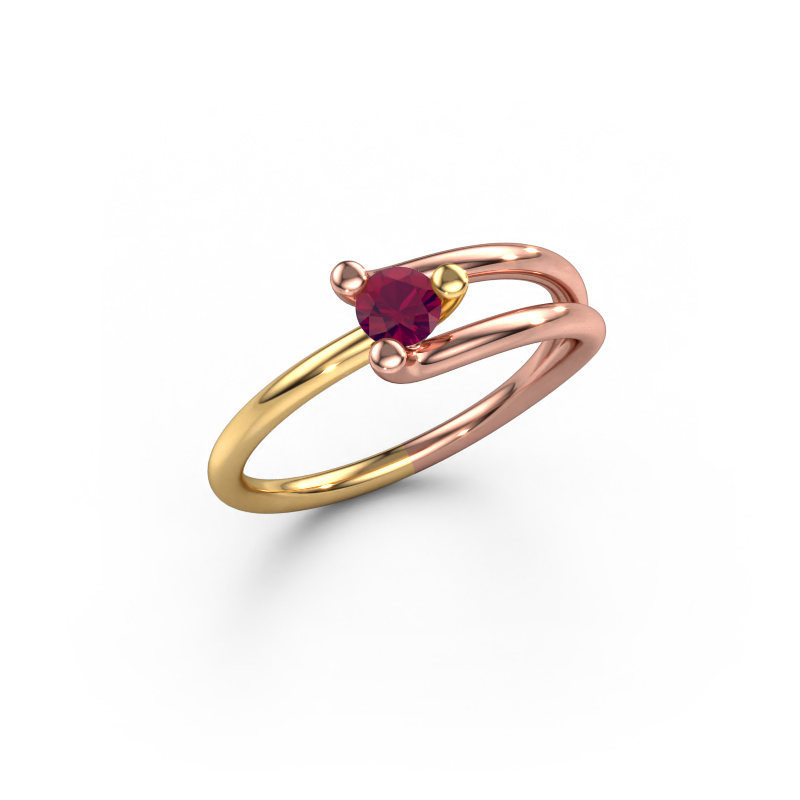 Bild von Ring Roosmarijn 585 Roségold Rhodolit 3.7 mm