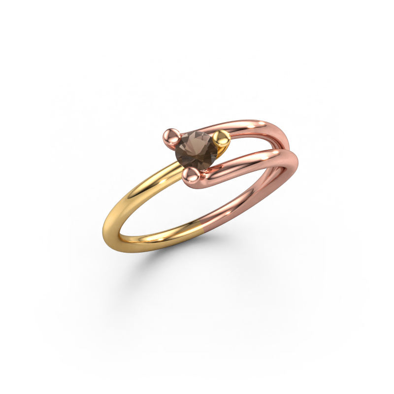 Bild von Ring Roosmarijn 585 Roségold Rauchquarz 3.7 mm
