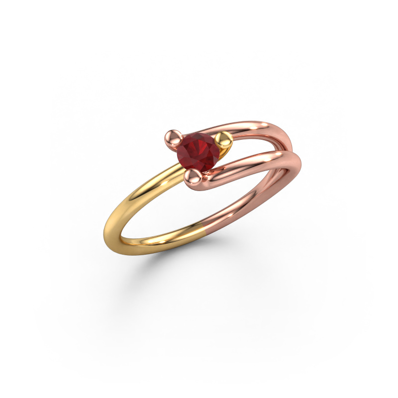 Image of Ring Roosmarijn 585 rose gold Ruby 3.7 mm