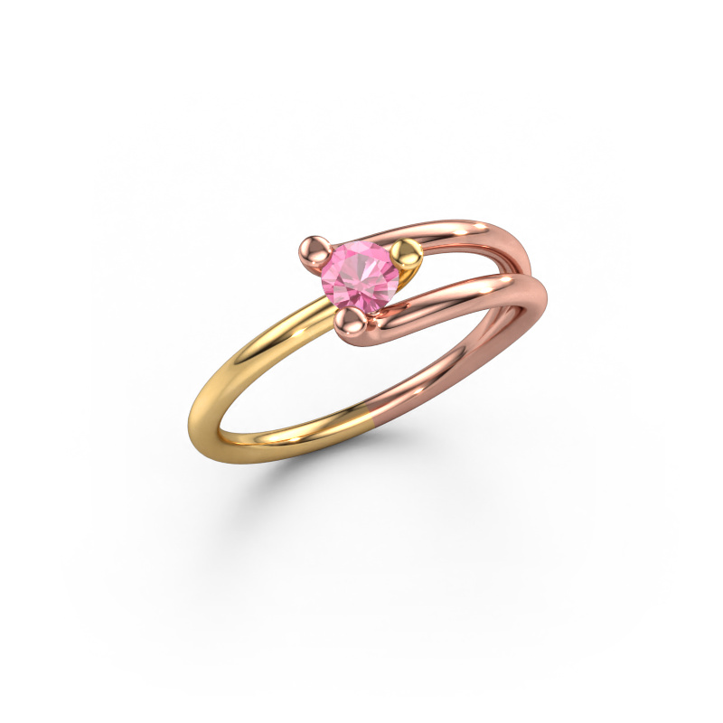 Image of Ring Roosmarijn 585 rose gold Pink sapphire 3.7 mm