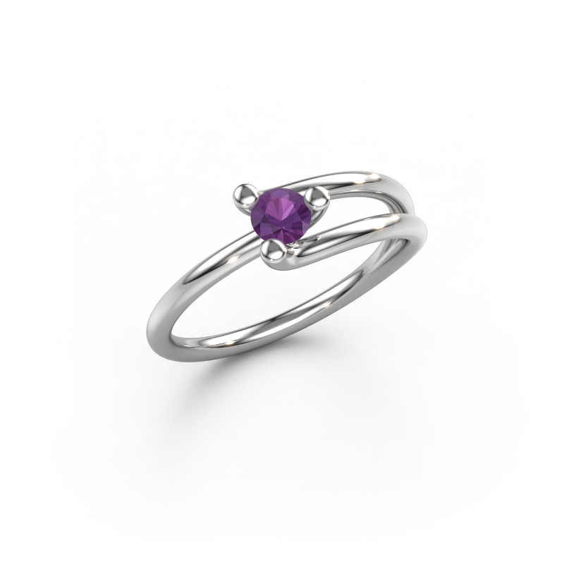 Image of Ring Roosmarijn 950 platinum Amethyst 3.7 mm