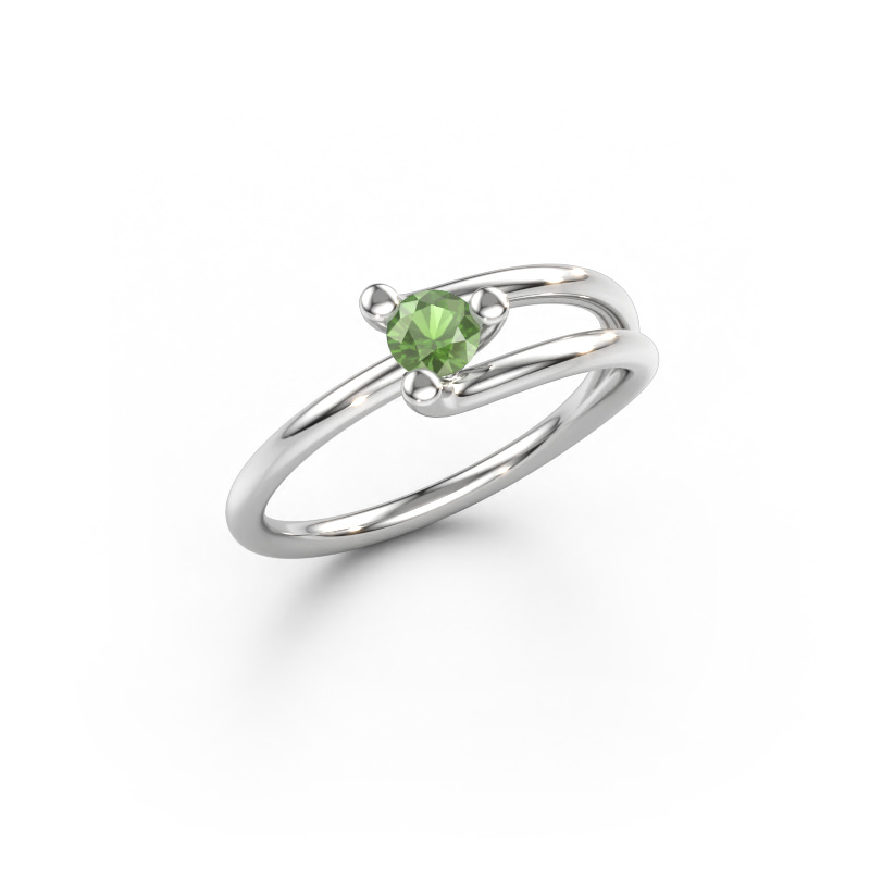 Image de Bague Roosmarijn 950 platine Vert tourmaline 3.7 mm