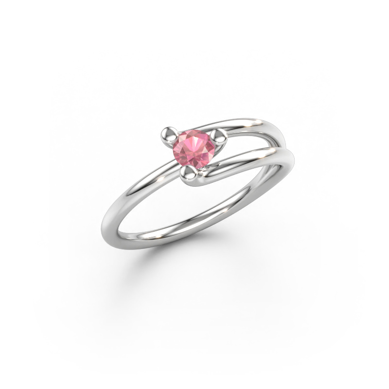 Afbeelding van Ring Roosmarijn 950 platina Toermalijn pink 3.7 mm