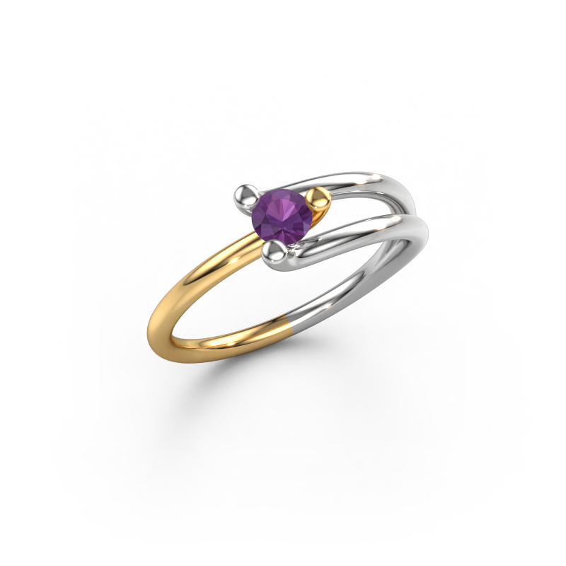Image of Ring Roosmarijn 585 white gold Amethyst 3.7 mm